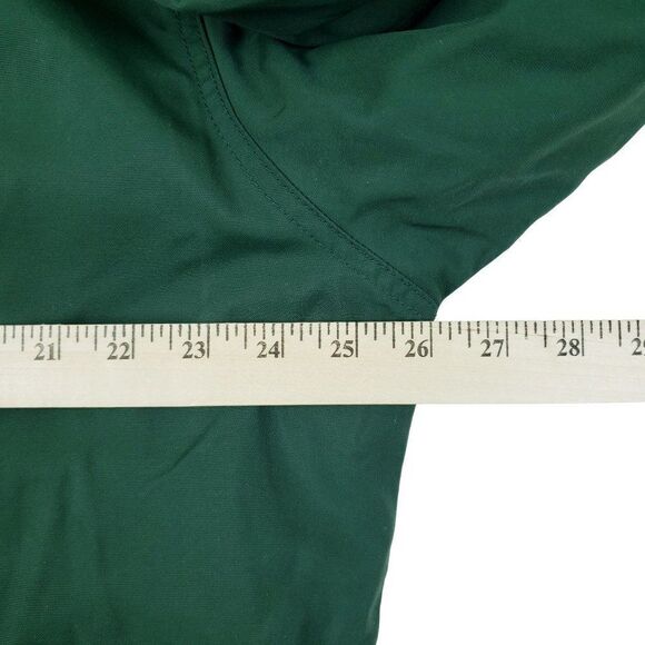 Vtg Tommy Hilfiger Men's Large Fleece Lined Hooded Green Blue Yellow Rain Jacket - Picture 11 of 15